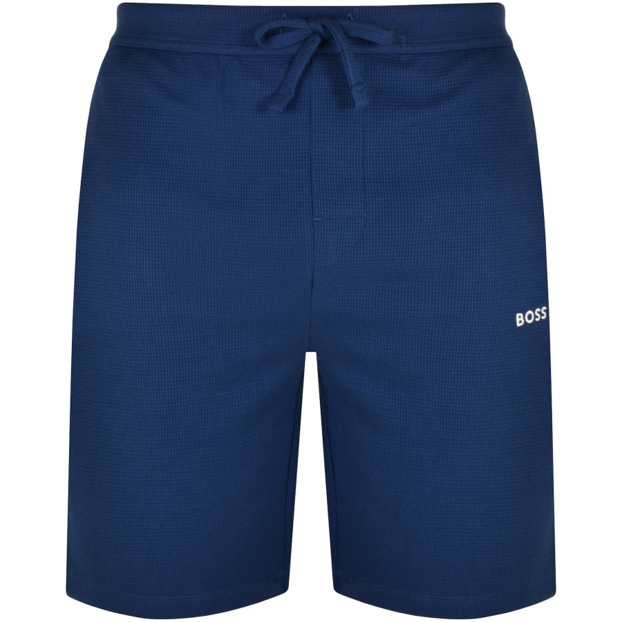 BOSS Waffle Shorts Blue Mainline Menswear Ireland