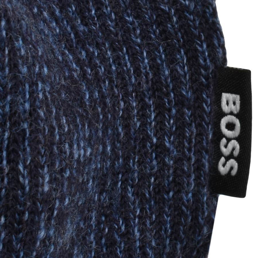 Image number 3 for BOSS H Eclaus Knit Jumper Dark Blue