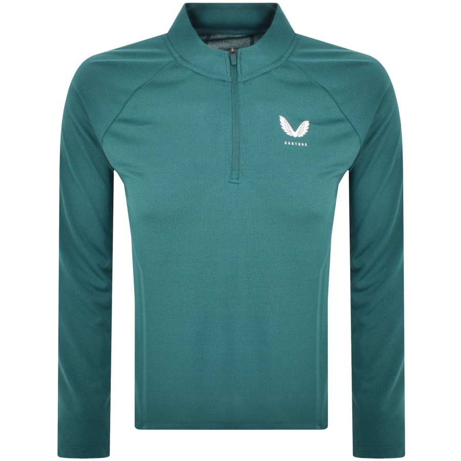 Image number 1 for Castore Apex Quarter Zip Sweatshirt Blue