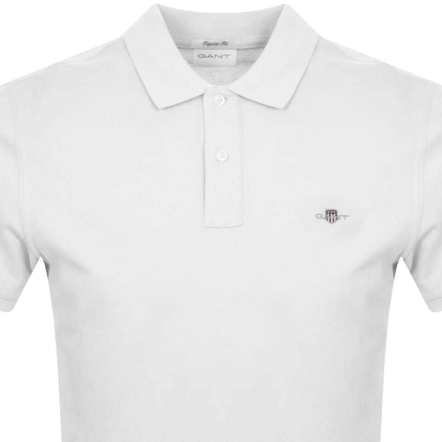 Gant Shield Pique Polo T Shirt White
