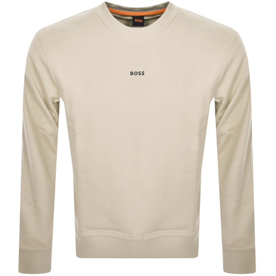 Beige crew neck sweatshirt store