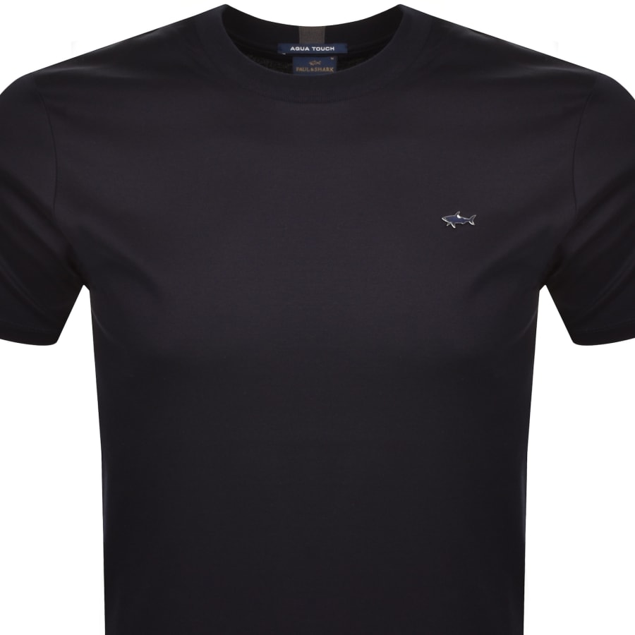 Image number 2 for Paul And Shark Aqua Interlock T Shirt Navy