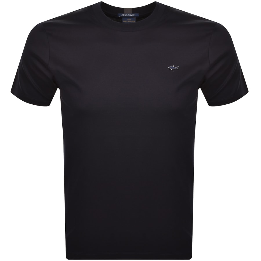 Image number 1 for Paul And Shark Aqua Interlock T Shirt Navy