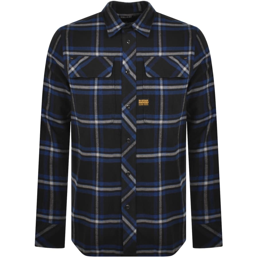 G star Cpo Long Sleeve Shirt Black XL Man D23583 D747 G709 XL
