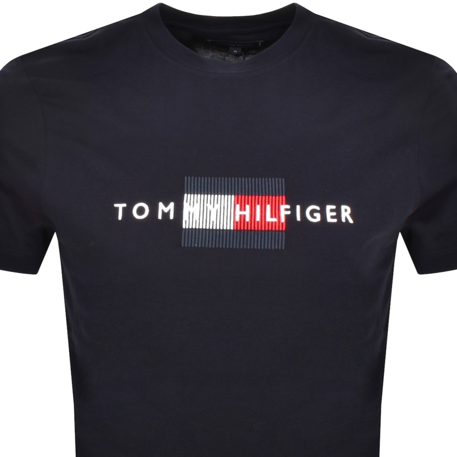 Image number 2 for Tommy Hilfiger Regular Fit Logo T Shirt Navy