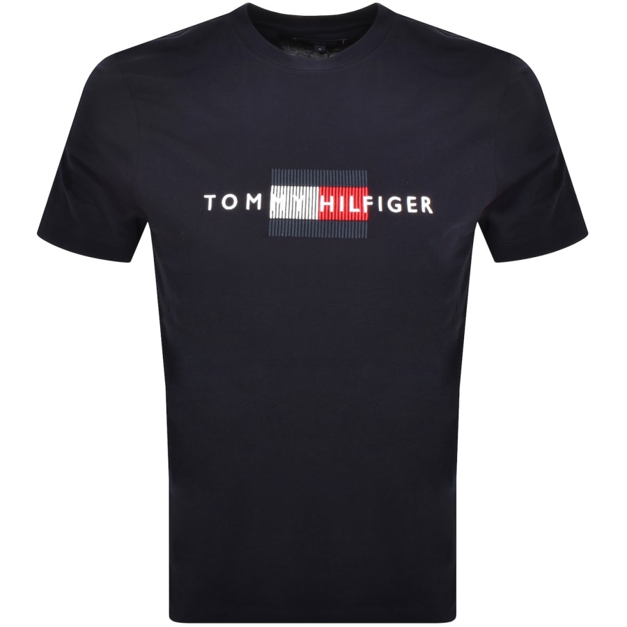 Image number 1 for Tommy Hilfiger Regular Fit Logo T Shirt Navy