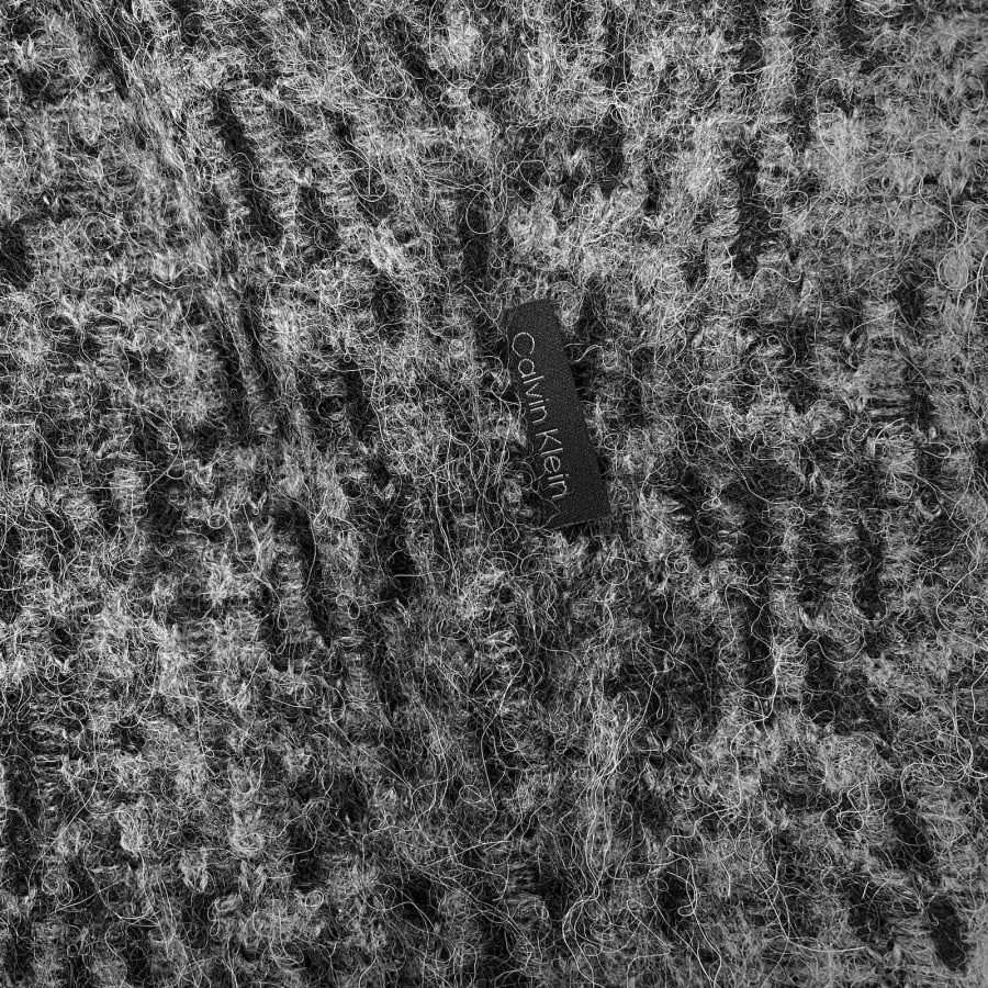 Image number 3 for Calvin Klein Jacquard Alpaca Blend Jumper Black