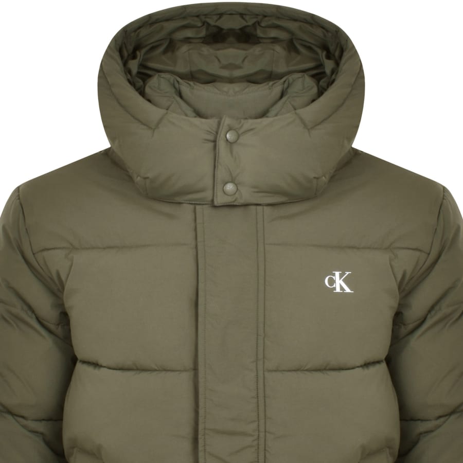 Calvin Klein Jeans Hooded Puffer Jacket Khaki Mainline Menswear