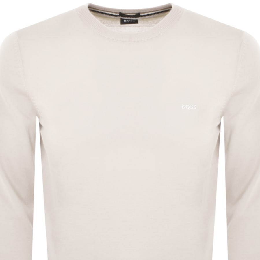 Image number 2 for BOSS Botto Knit Jumper Cream