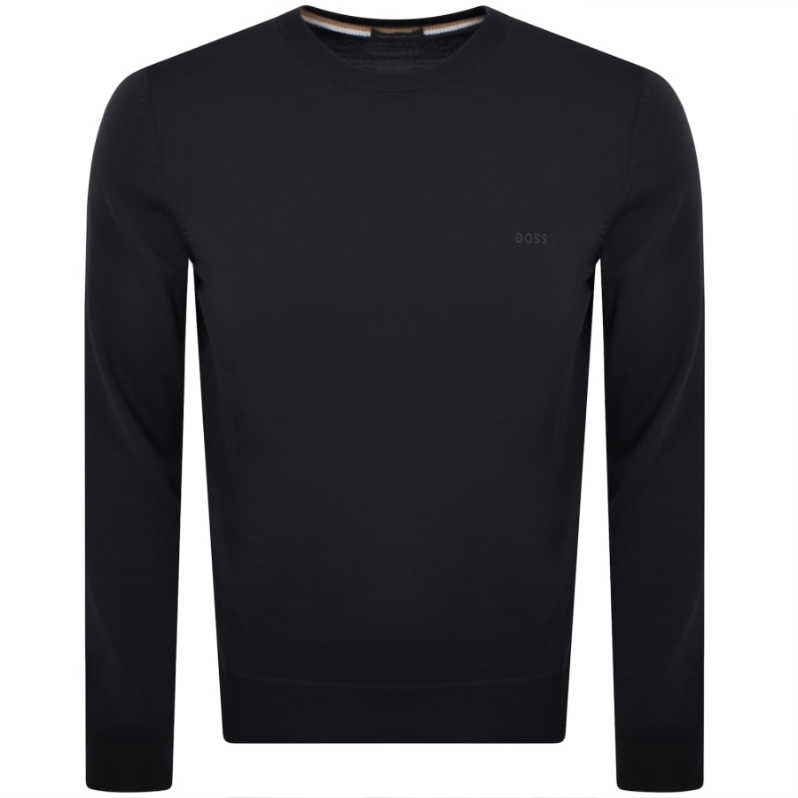 BOSS Botto L Knit Jumper Navy Mainline Menswear