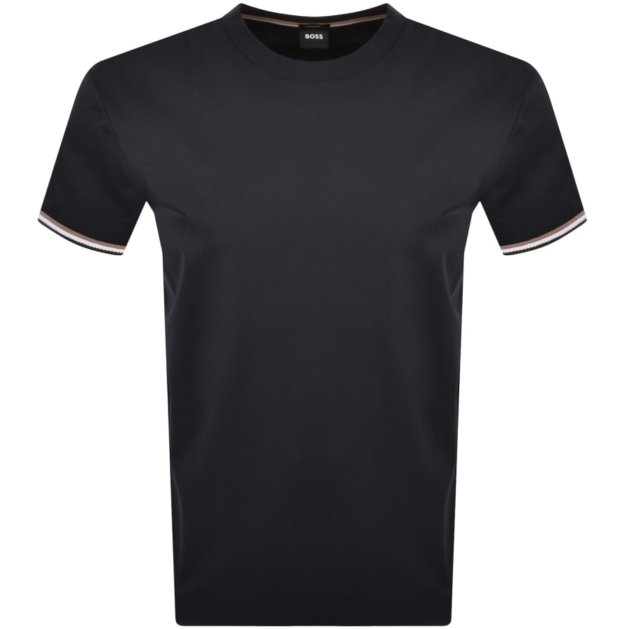 Boss navy t shirt shop