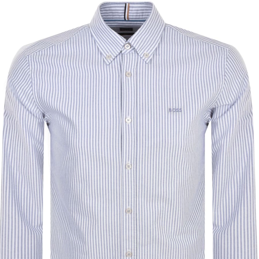 Image number 2 for BOSS Roan Long Sleeved Shirt Blue