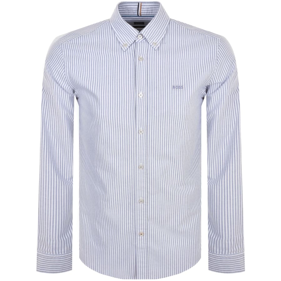 Image number 1 for BOSS Roan Long Sleeved Shirt Blue