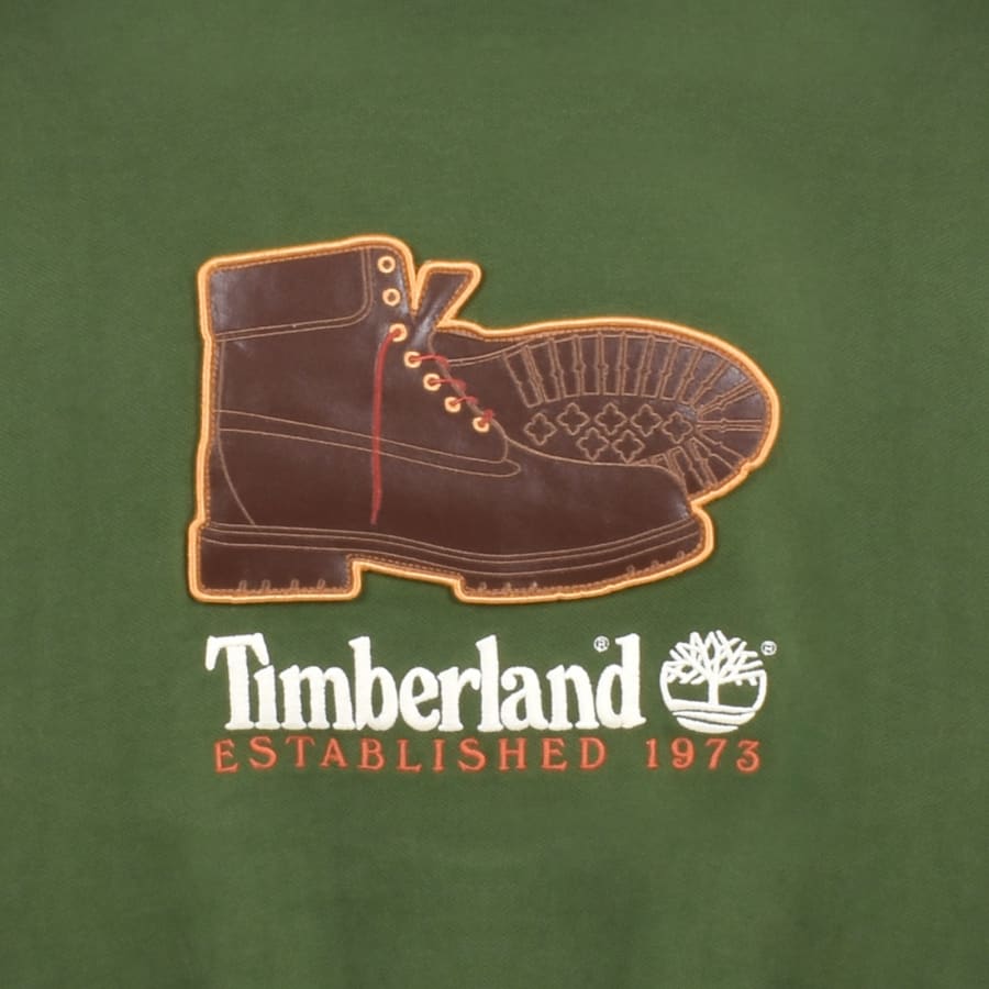 Image number 3 for Timberland Box Fit Badge Logo Sweatshirt Green