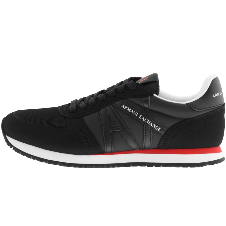 Armani Exchange Logo Trainers Black Mainline Menswear United States