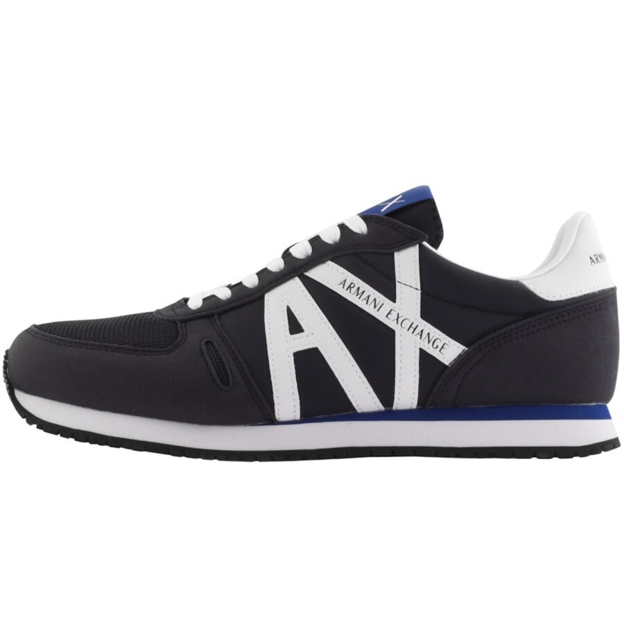Armani Exchange Logo Trainers Navy Mainline Menswear Australia