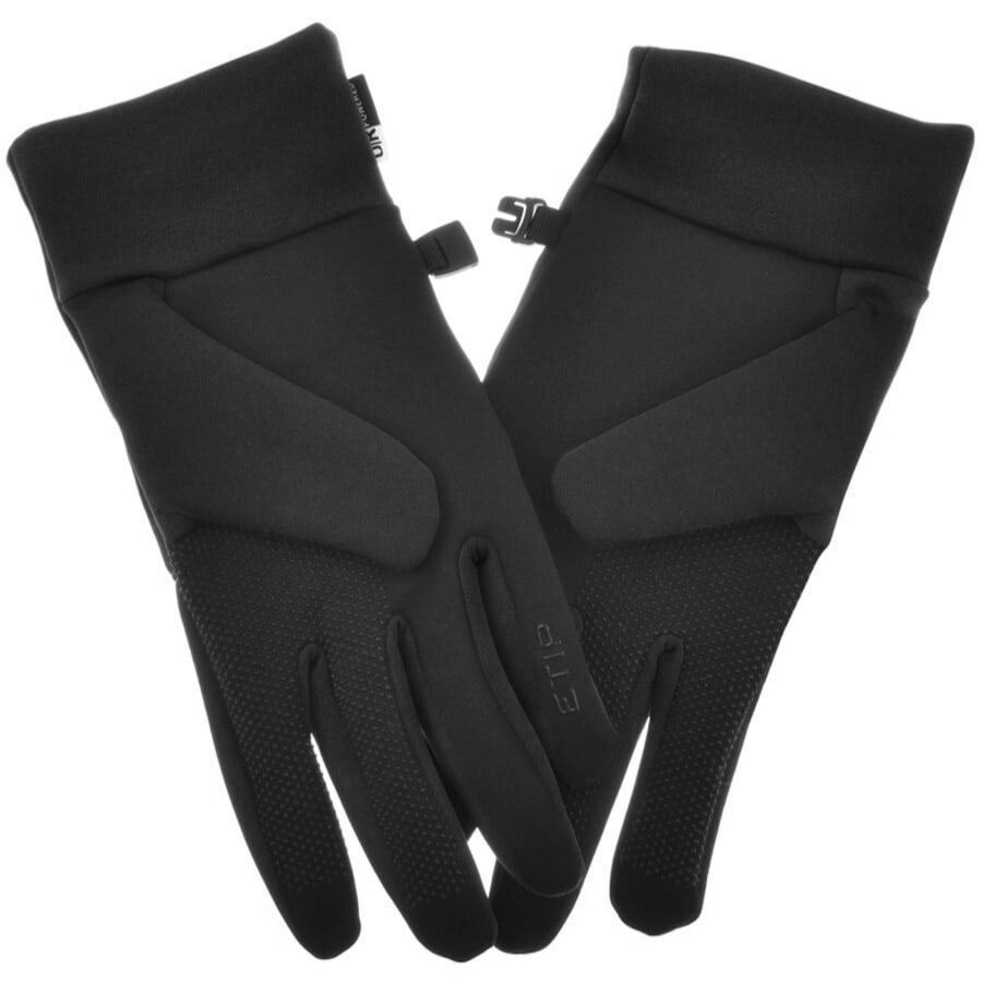 The North Face Etip Recycled Gloves Black White Logo L