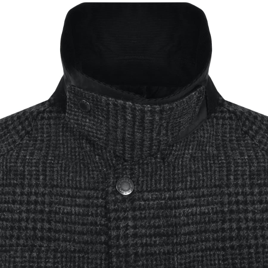 Image number 3 for Barbour Bedale Check Wool Jacket Grey