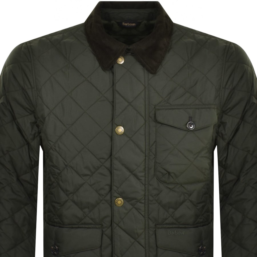 Barbour quilted green jacket on sale