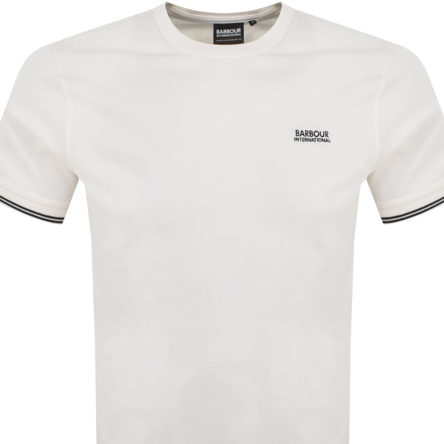 Barbour International Philip Tipped T Shirt White