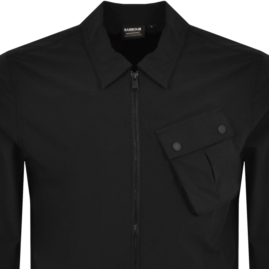 Image number 3 for Barbour International Flex Overshirt Black