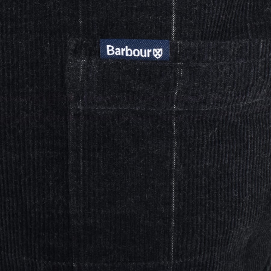 Image number 3 for Barbour Long Sleeved Corduroy Shirt Black