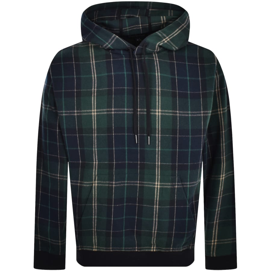 Image number 1 for Barbour Brough Woven Hoodie Green