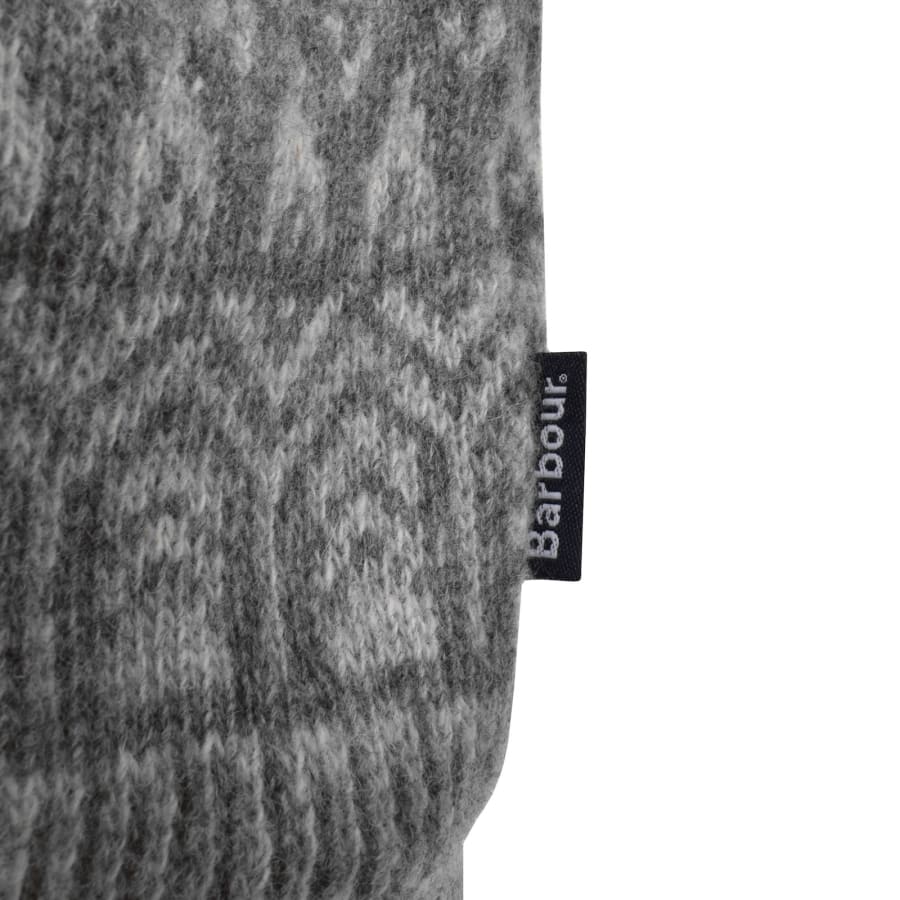 Image number 3 for Barbour Stonebeck Fairisle Knit Jumper Grey