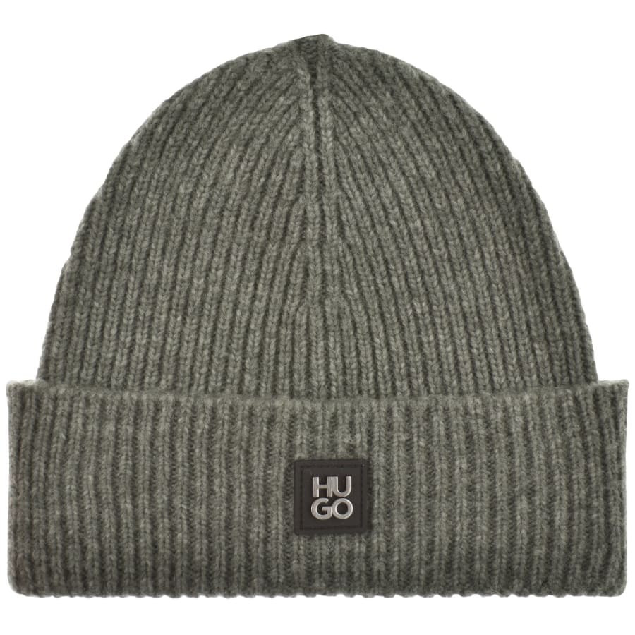 Image number 2 for HUGO Zaso Scarf And Beanie Gift Set Grey