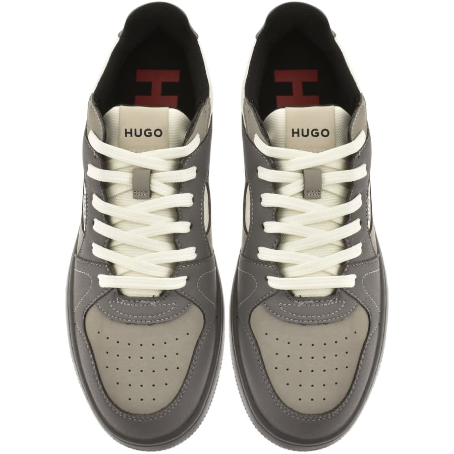 Image number 3 for HUGO Hadrian Tennis Trainers Grey