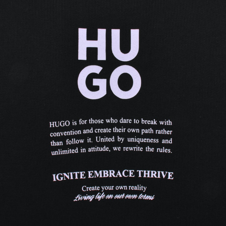 Image number 4 for HUGO Dflohood Hoodie Black