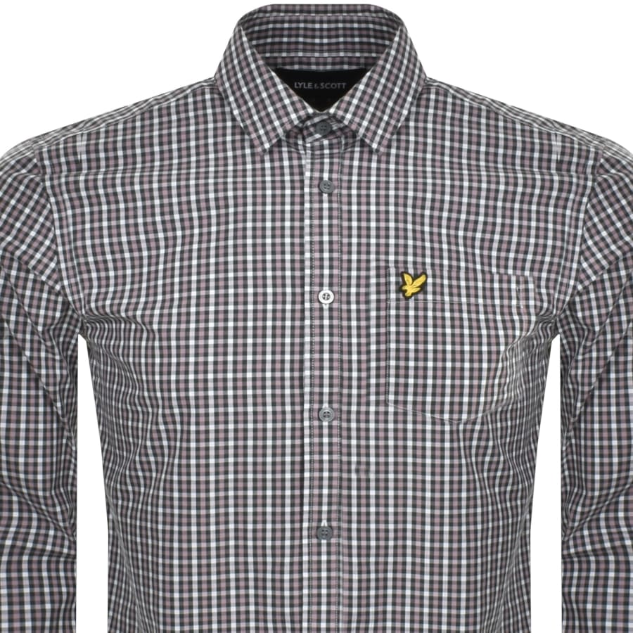 Image number 2 for Lyle And Scott Check Long Sleeve Shirt White