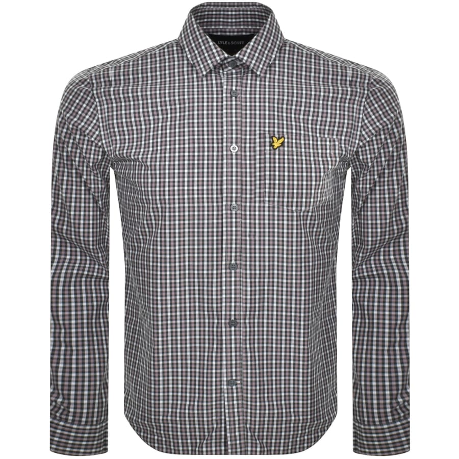 Image number 1 for Lyle And Scott Check Long Sleeve Shirt White
