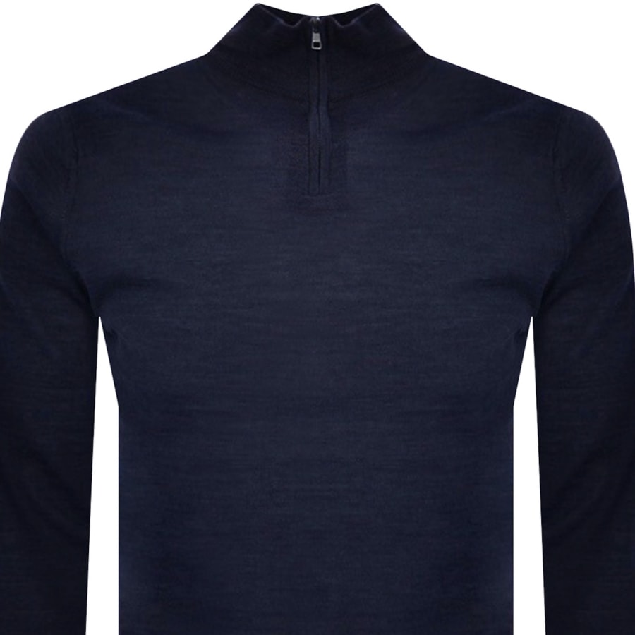 Image number 2 for Oliver Sweeney Curragh Quarter Zip Jumper Navy