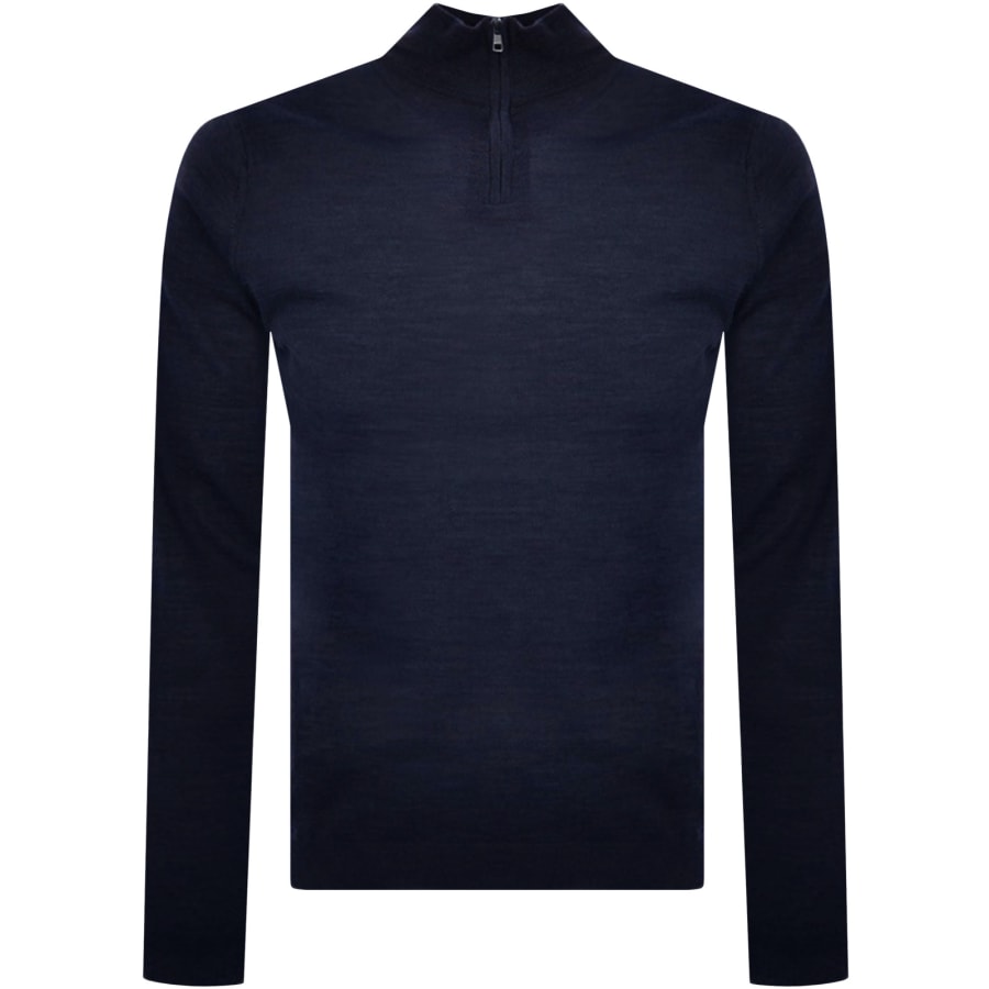 Image number 1 for Oliver Sweeney Curragh Quarter Zip Jumper Navy