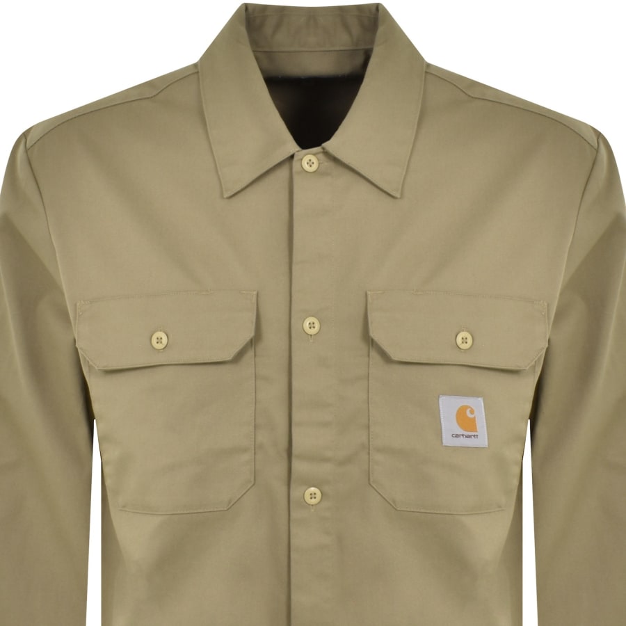 Image number 2 for Carhartt WIP Craft Long Sleeve Shirt Beige