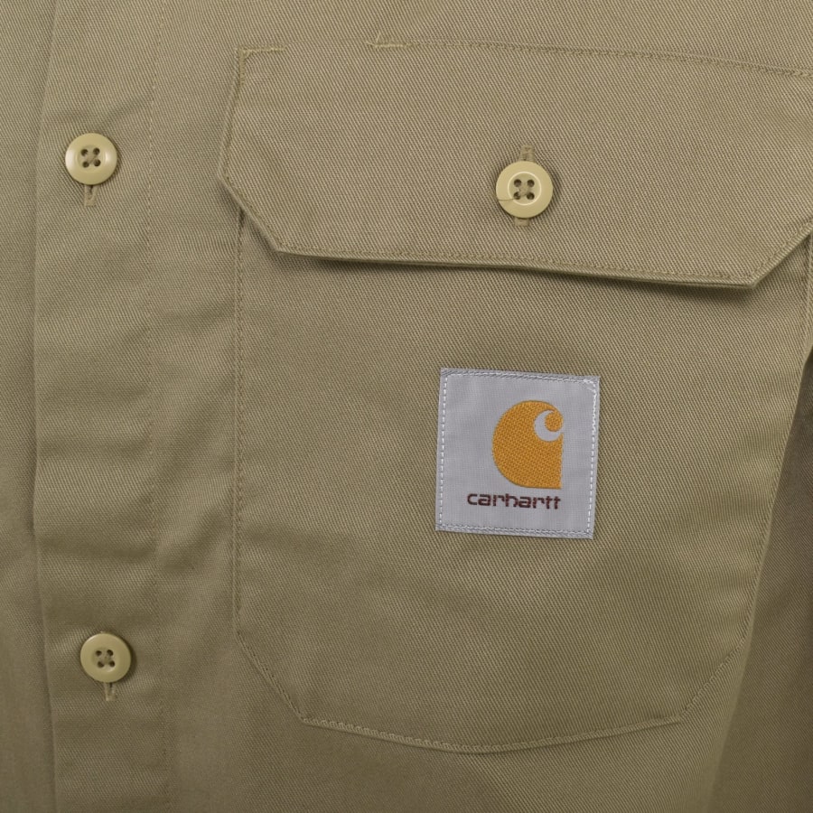 Image number 3 for Carhartt WIP Craft Long Sleeve Shirt Beige