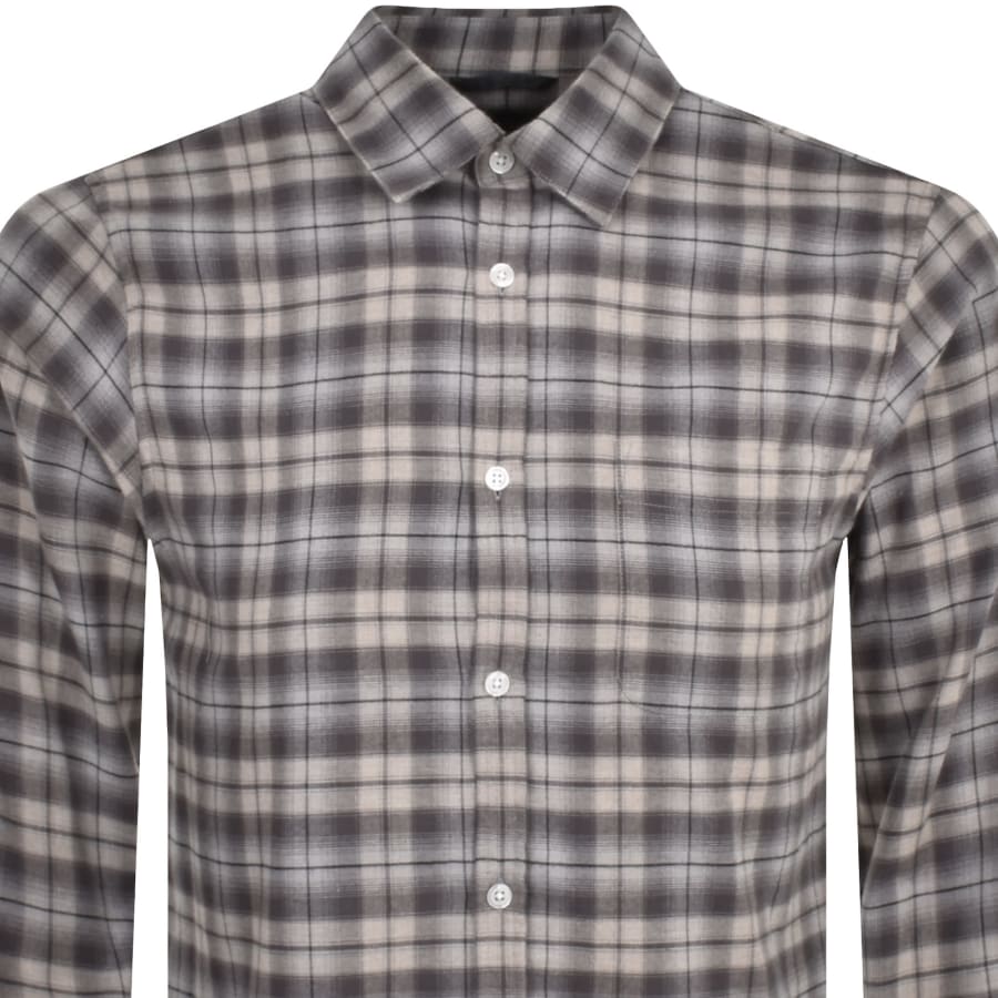Image number 2 for Oliver Sweeney Censo Check Shirt Grey