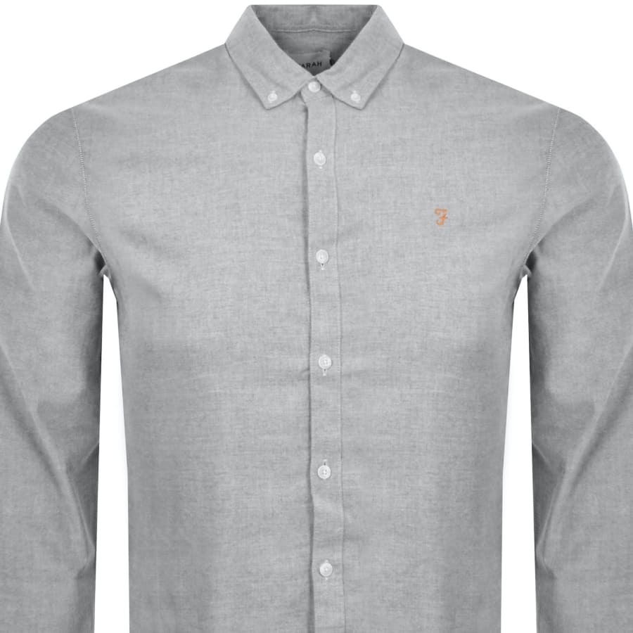 Image number 2 for Farah Alban Long Sleeve Shirt Grey