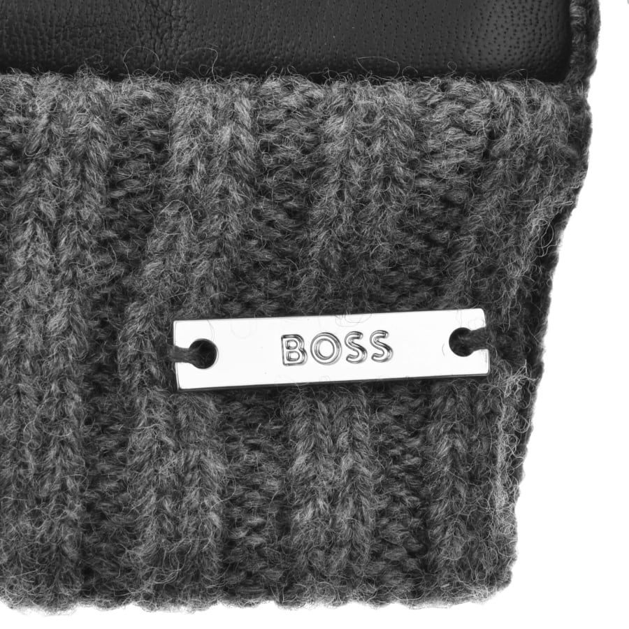 Image number 3 for BOSS Hyden Logo Trim Gloves Black