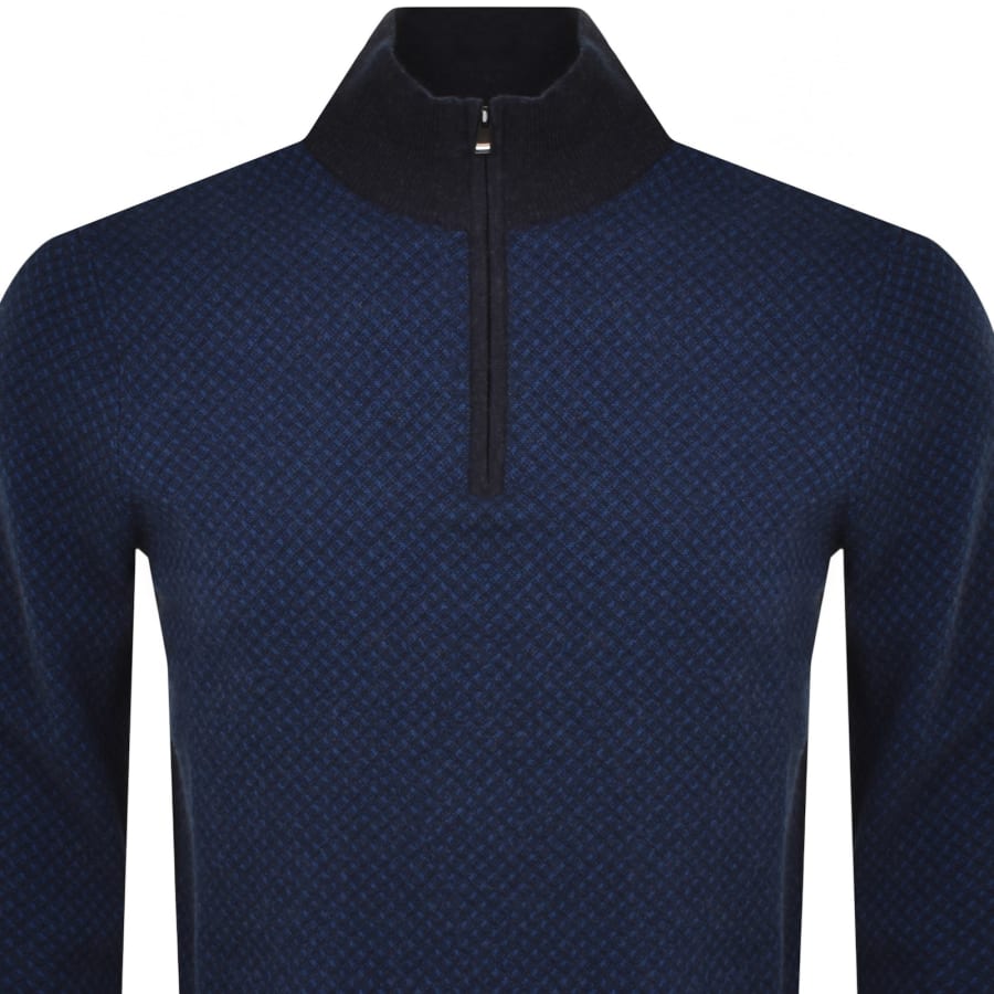 Image number 2 for BOSS H Eltorino Knit Jumper Blue