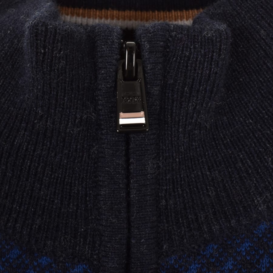 Image number 3 for BOSS H Eltorino Knit Jumper Blue