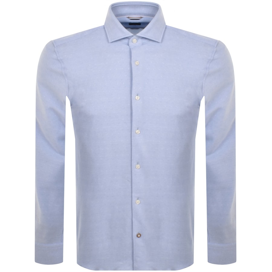Image number 1 for BOSS C Hal Spread Long Sleeved Shirt Blue