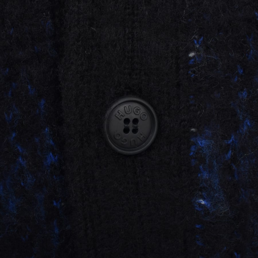 Image number 3 for HUGO Blue Soena Knit Cardigan Black