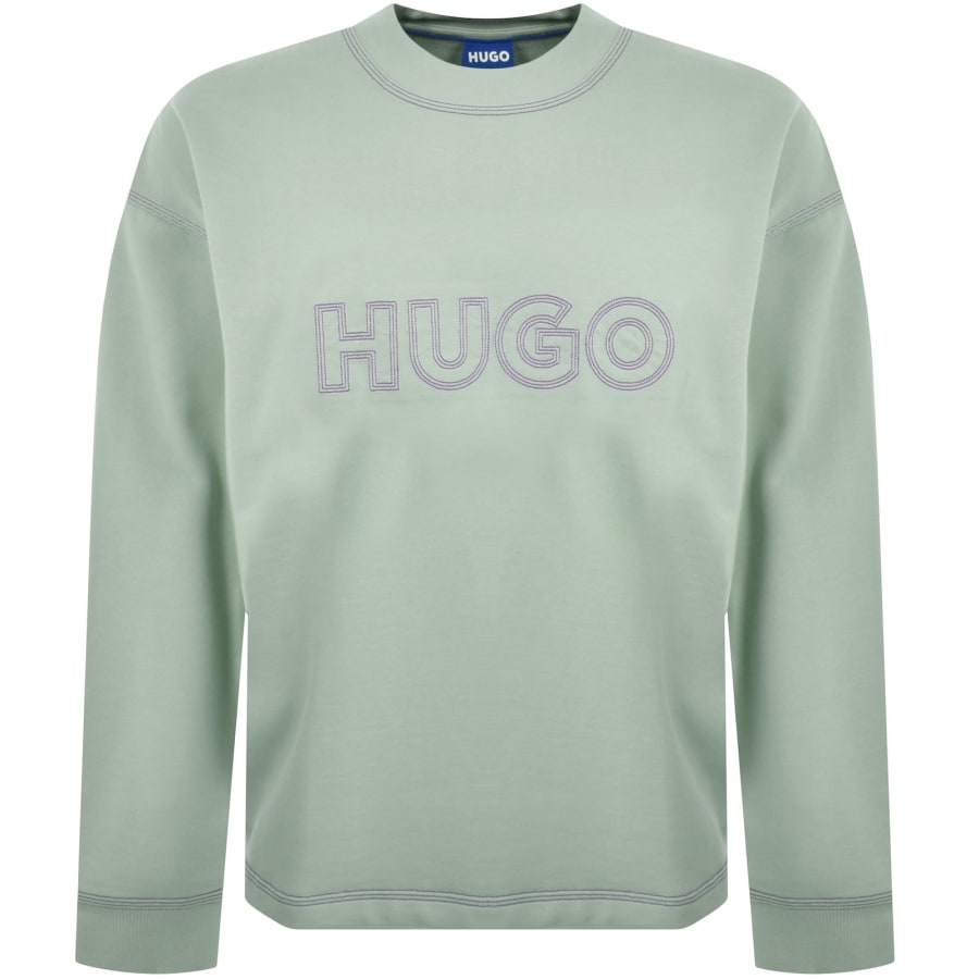 Image number 1 for HUGO Blue Nitlogo Sweatshirt Green