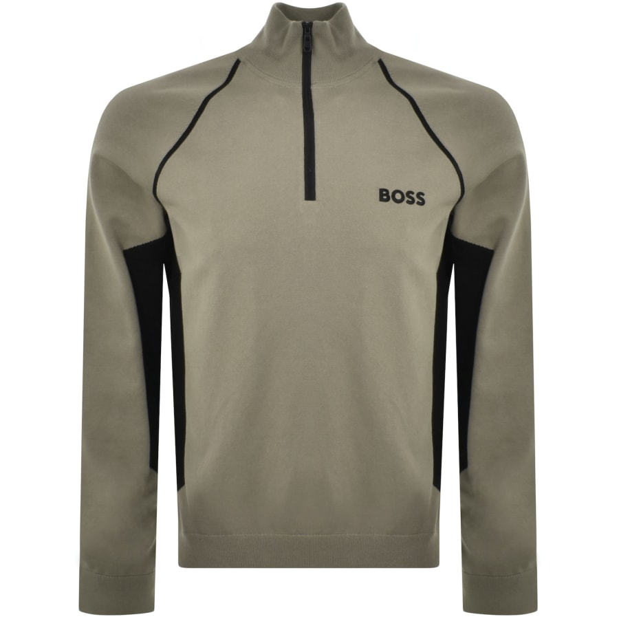 BOSS Hydro X Half Zip Jumper Khaki
