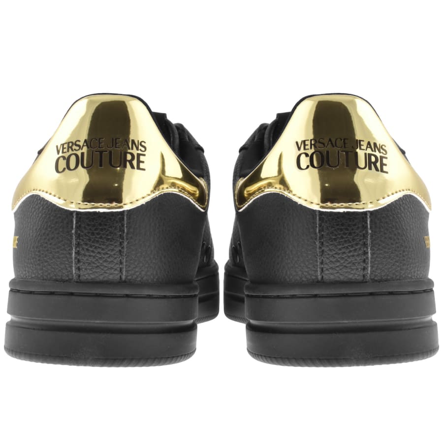 Black and gold versace trainers sale