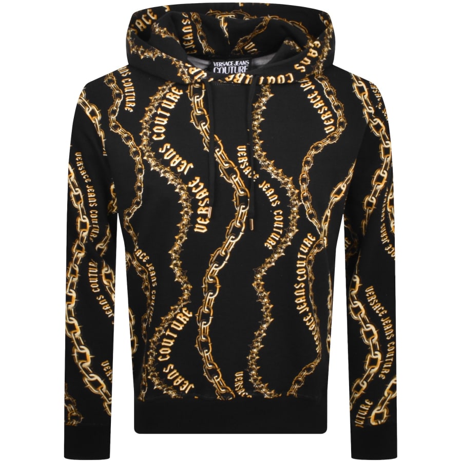 Black and gold versace hoodie top