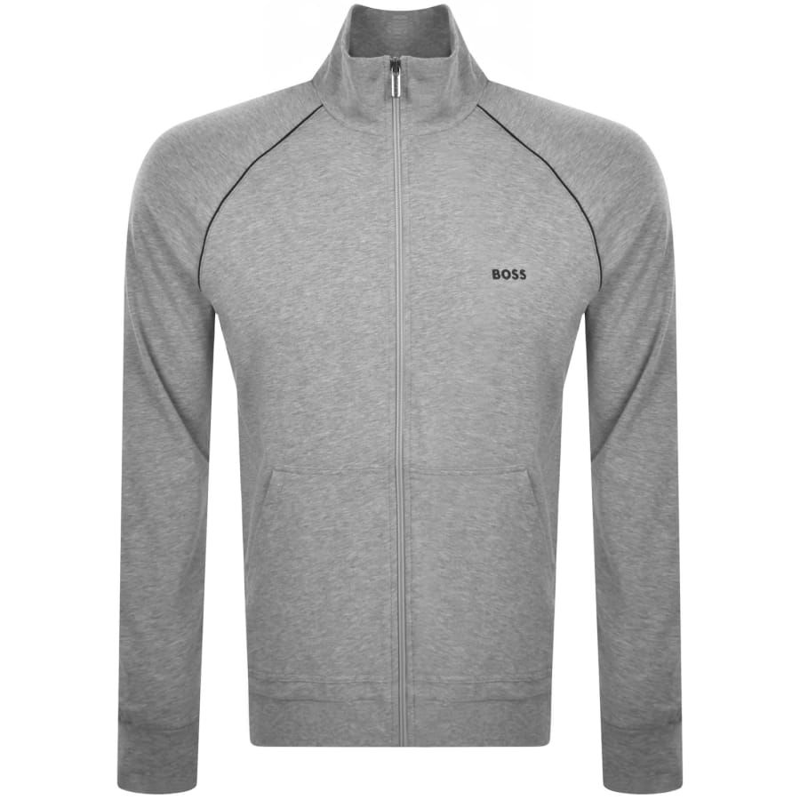 Image number 2 for BOSS Full Zip Tracksuit Grey