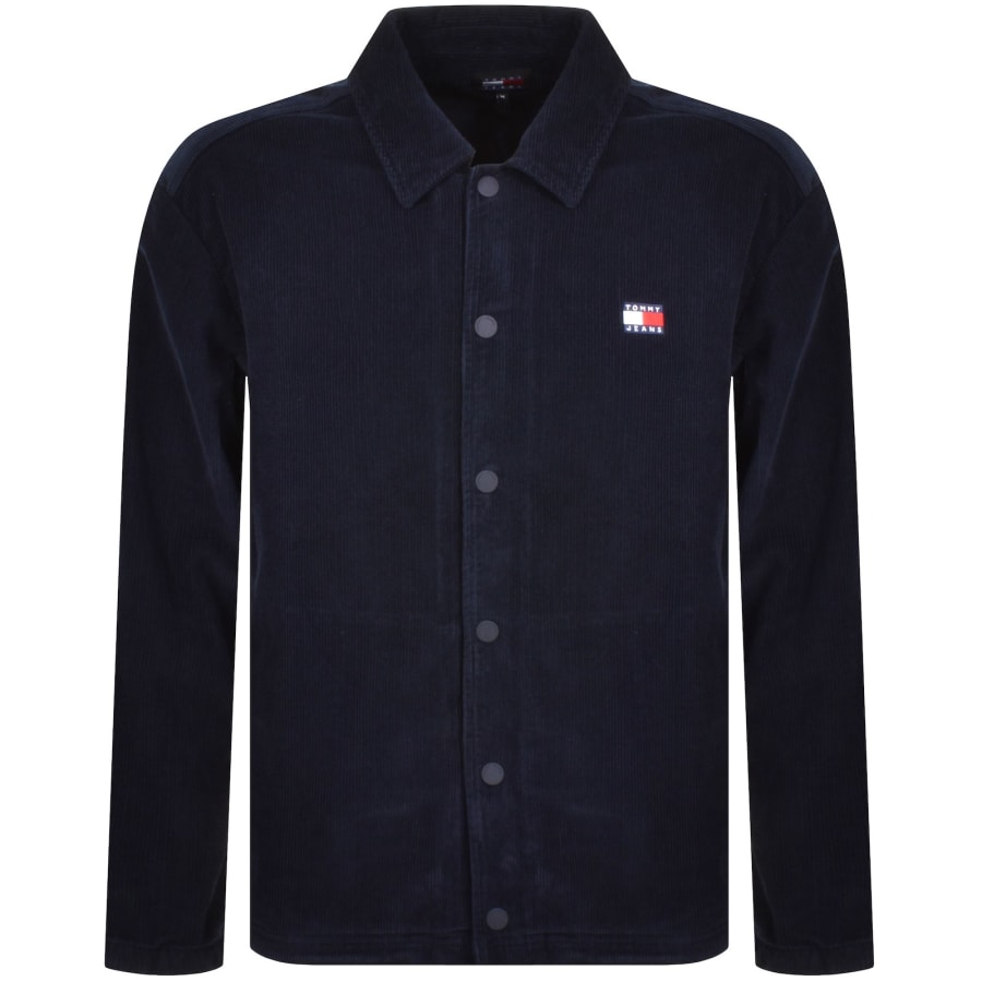 Image number 1 for Tommy Jeans Logo Overshirt Navy
